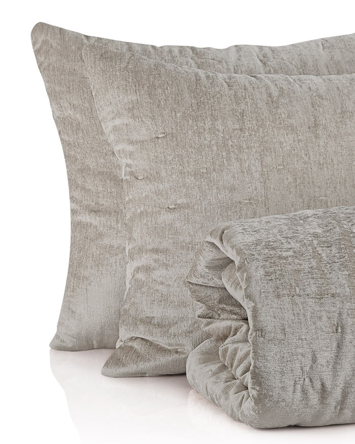 Kum Rengi Pamuk Kadife Kapitone Yatak Runner