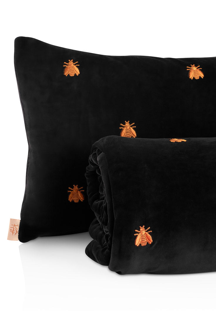 Bee Velvet Throw Battaniye