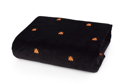 Bee Velvet Throw Battaniye